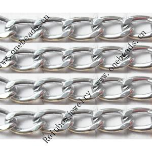 Aluminum Chains Link's Size : 11.6x6.7mm, Sold by Group  