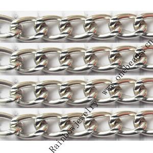 Aluminum Chains Link's Size : 8.2x6mm, Sold by Group  