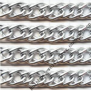 Aluminum Chains Link's Size : 14.5x9.4mm, Sold by Group  