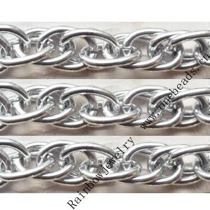 Aluminum Chains Link's Size : 11x8.2mm, Sold by Group  