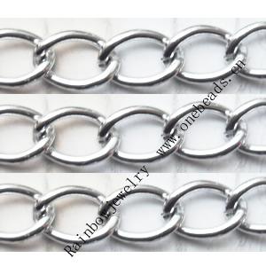Aluminum Chains Link's Size : 11.8x8.2mm, Sold by Group  