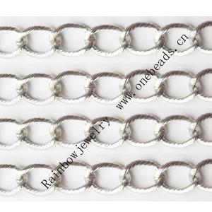 Aluminum Chains Link's Size : 9.4x6.9mm, Sold by Group  