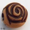 Imitate Wood Acrylic Beads, Flat Round, 10x10x9mm, Hole:2.5mm, Sold by Bag