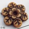 Imitate Wood Acrylic Beads, Flower, 14x14mm, Hole:1mm, Sold by Bag