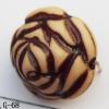 Imitate Wood Acrylic Beads, Flower, 19x17mm, Hole:2mm, Sold by Bag