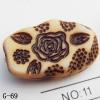 Imitate Wood Acrylic Beads, 28x18x9mm, Hole:2mm, Sold by Bag