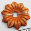 Imitate Wood Acrylic Beads, Flower, 18mm, Hole:3.5mm, Sold by Bag