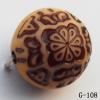 Imitate Wood Acrylic Beads, Round, 12mm, Hole:1mm, Sold by Bag