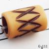 Imitate Wood Acrylic Beads, Tube, 11x8mm, Hole:4mm, Sold by Bag