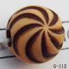 Imitate Wood Acrylic Beads, Round, 12mm, Hole:3mm, Sold by Bag