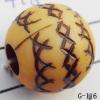 Imitate Wood Acrylic Beads, Round, 12mm, Hole:4mm, Sold by Bag