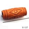 Imitate Wood Acrylic Beads, Tube, 15x7mm, Hole:3mm, Sold by Bag