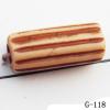 Imitate Wood Acrylic Beads, Tube, 13x6mm, Hole:2mm, Sold by Bag