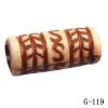 Imitate Wood Acrylic Beads, Tube, 14x6mm, Hole:3.5mm, Sold by Bag