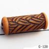 Imitate Wood Acrylic Beads, Tube, 16x6mm, Hole:2mm, Sold by Bag