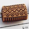 Imitate Wood Acrylic Beads, Rectangular, 15x10x7mm, Hole:2x7mm, Sold by Bag
