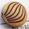 Imitate Wood Acrylic Beads, Flat Round, 14x14x6mm, Hole:1.5mm, Sold by Bag