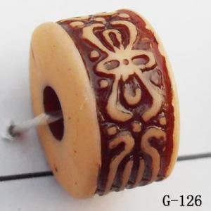 Imitate Wood Acrylic Beads, Column, 7x13mm, Hole:3.5mm, Sold by Bag