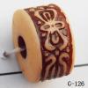 Imitate Wood Acrylic Beads, Column, 7x13mm, Hole:3.5mm, Sold by Bag