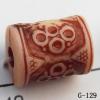 Imitate Wood Acrylic Beads, Column, 13x10mm, Hole:3mm, Sold by Bag
