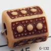 Imitate Wood Acrylic Beads, Column, 12x11mm, Hole:3.5mm, Sold by Bag