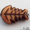 Imitate Wood Acrylic Beads, Fishbone, 12x9x4mm, Hole:1mm, Sold by Bag