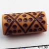 Imitate Wood Acrylic Beads, Tube, 14x7mm, Hole:2.5mm, Sold by Bag