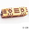 Imitate Wood Acrylic Beads, Tube, 19x6mm, Hole:3mm, Sold by Bag