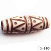 Imitate Wood Acrylic Beads, Tube, 22x7mm, Hole:3mm, Sold by Bag
