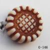 Imitate Wood Acrylic Beads, Coin, 10x10x5mm, Hole:1mm, Sold by Bag