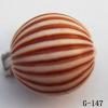 Imitate Wood Acrylic Beads, Round, 10x10mm, Hole:1mm, Sold by Bag