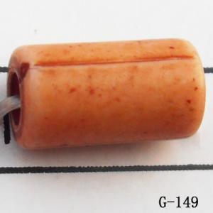 Imitate Wood Acrylic Beads, Tube, 11x6mm, Hole:2.5mm, Sold by Bag