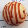 Imitate Wood Acrylic Beads, Round, 16mm, Hole:1mm, Sold by Bag