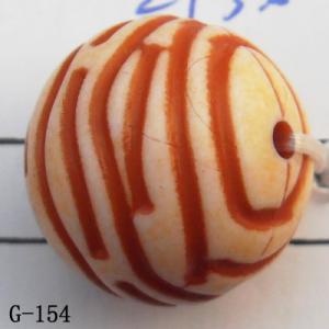 Imitate Wood Acrylic Beads, Round, 16mm, Hole:1mm, Sold by Bag