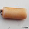 Imitate Wood Acrylic Beads, Tube, 10x5mm, Hole:1mm, Sold by Bag