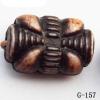 Imitate Wood Acrylic Beads, Tube, 15x10x7mm, Hole:1mm, Sold by Bag