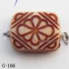 Imitate Wood Acrylic Beads, Rectangular, 12x10x5mm, Hole:1mm, Sold by Bag