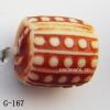 Imitate Wood Acrylic Beads, Tube, 11x10mm, Hole:2.5mm, Sold by Bag