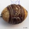 Imitate Wood Acrylic Beads, Oval, 20x15mm, Hole:2.5mm, Sold by Bag