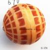 Imitate Wood Acrylic Beads, Round, 20mm, Hole:2mm, Sold by Bag