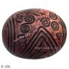 Imitate Wood Acrylic Beads, Oval, 20x25mm, Hole:2.5mm, Sold by Bag