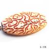 Imitate Wood Acrylic Beads, Flat Drum, 28x14x5mm, Hole:2mm, Sold by Bag