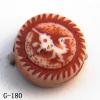 Imitate Wood Acrylic Beads, Coin, 8mm, Hole:1mm, Sold by Bag