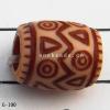 Imitate Wood Acrylic Beads, Drum, 9x7mm, Hole:3mm, Sold by Bag