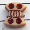 Imitate Wood Acrylic Beads, 8x8mm, Hole:1mm, Sold by Bag