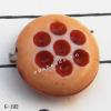 Imitate Wood Acrylic Beads, Flat Round, 10mm, Hole:1mm, Sold by Bag