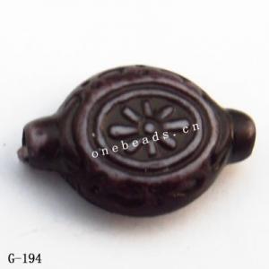 Imitate Wood Acrylic Beads, Twist, 14x9mm, Hole:1mm, Sold by Bag