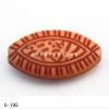 Imitate Wood Acrylic Beads, Horse eye, 14x8mm, Hole:1mm, Sold by Bag