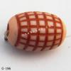 Imitate Wood Acrylic Beads, Oval, 11x8mm, Hole:2mm, Sold by Bag