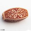 Imitate Wood Acrylic Beads, Tube, 13x7mm, Hole:1mm, Sold by Bag